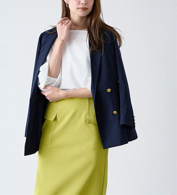 Pierrot（ピエロ）の「スクエアネックボリュームブラウス（ブラウス）」｜詳細画像