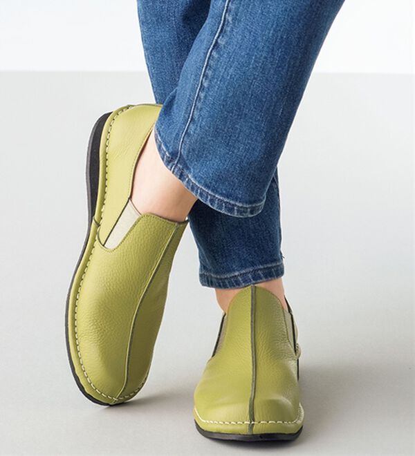 ルフラン（ルフラン）の「柔らかレザーの４Ｅ両サイドゴムシューズ（スニーカー）」｜詳細画像