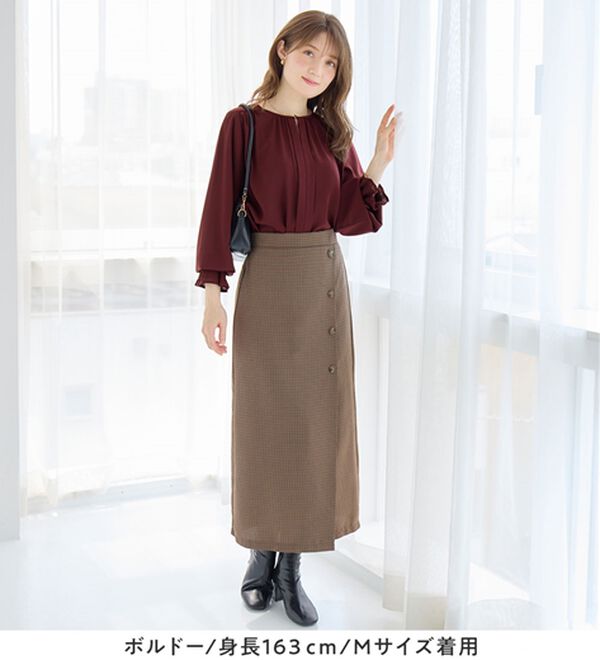 alotta（アロッタ）の「前後２ＷＡＹギャザーブラウス（ブラウス）」｜詳細画像