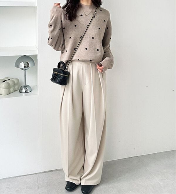 GeeRA（ジーラ）の「ドット柄ニットプルオーバー（ニット・セーター）」｜詳細画像