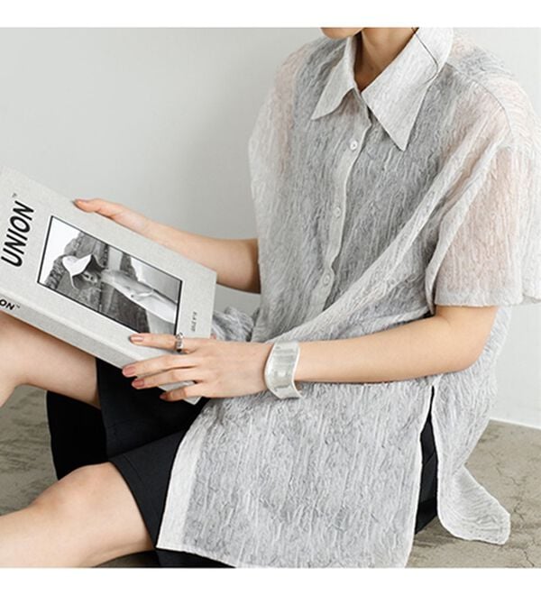 GeeRA（ジーラ）の「ニュアンスワッシャーシアーシャツ（シャツ）」｜詳細画像