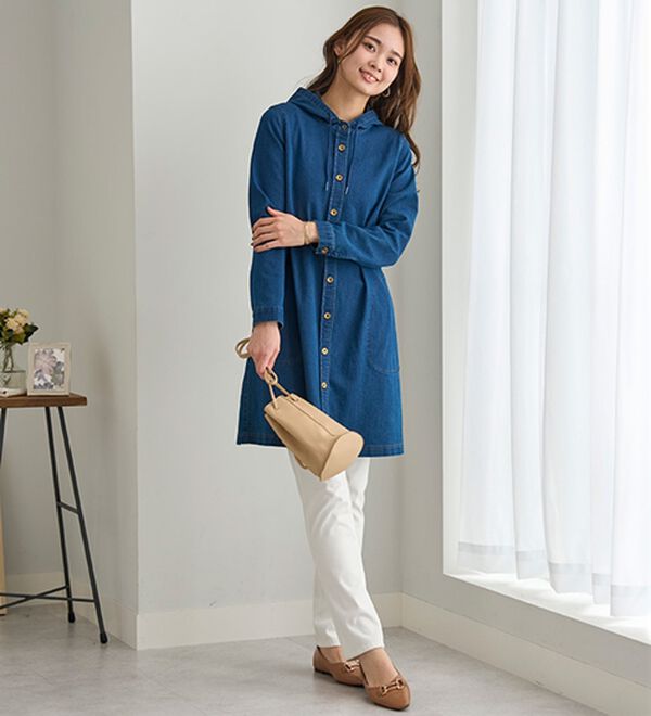 BELLUNA（ベルーナ）の「ストレッチデニムフードブルゾン（ブルゾン）」｜詳細画像