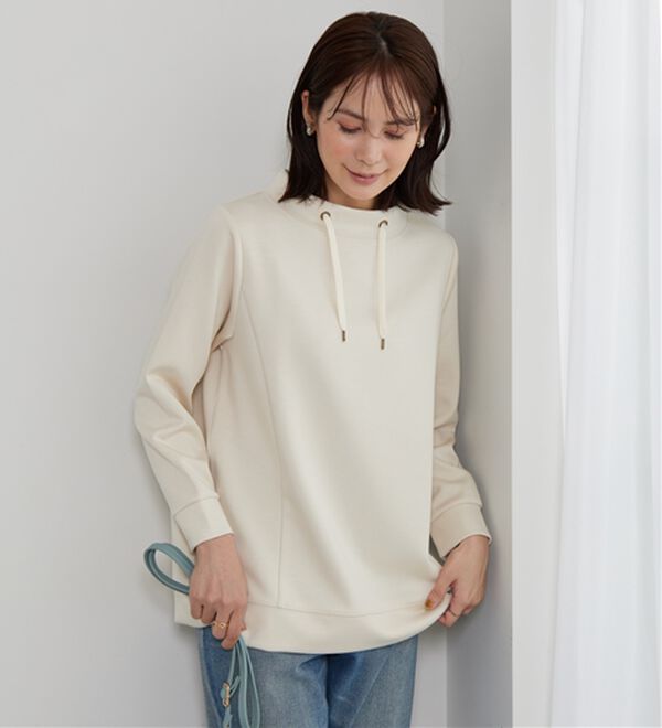 BELLUNA（ベルーナ）の「【新色追加】ワイドネックサイド切替プルオーバー（カットソー）」｜詳細画像