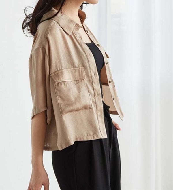 RANAN（ラナン）の「ダブルポケットショートシャツ（シャツ）」｜詳細画像