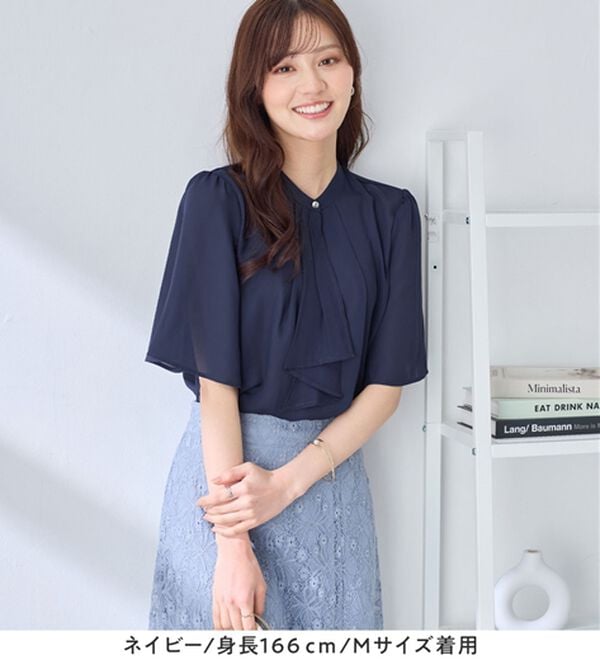 alotta（アロッタ）の「大人上品スカーフタイブラウス（ブラウス）」｜詳細画像