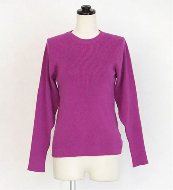Pierrot（ピエロ）の「クルーネックリブニット（ニット・セーター）」｜詳細画像
