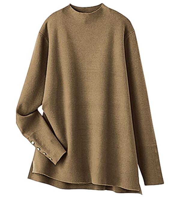 BELLUNA（ベルーナ）の「もちもち袖ボタンニットプルオーバー（ニット・セーター）」｜詳細画像