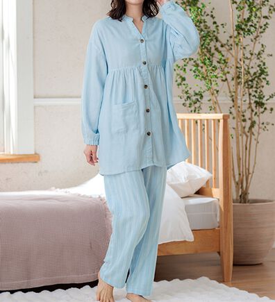 LAVIENNE（ラヴィエンヌ）の「綿１００％ふんわり可愛いダブルガーゼパジャマ（パジャマ・ルームウェア）」