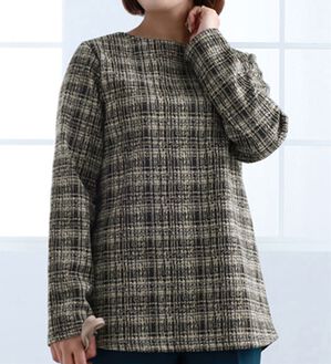 BELLUNA（ベルーナ）の「裏ベロア素材ロング丈プルオーバー（カットソー）」｜詳細画像
