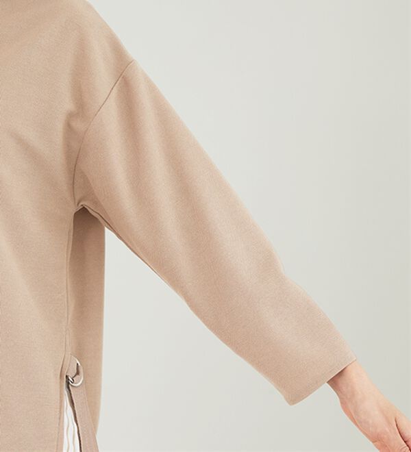 BELLUNA（ベルーナ）の「 ラメストライプシャツフェイクチュニック（チュニック）」｜詳細画像