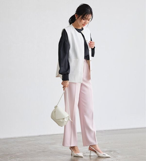 Pierrot（ピエロ）の「２ｗａｙパールボタンブラウス（ブラウス）」｜詳細画像