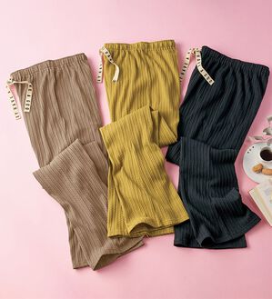 BELLUNA（ベルーナ）の「【３本組】ケーブルジャガードイージーパンツ（フルレングスパンツ）」｜詳細画像