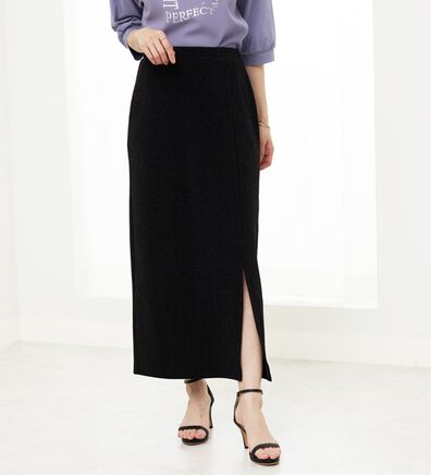 BELLUNA（ベルーナ）の「ラメ使いペンシルスカート（ロングスカート）」