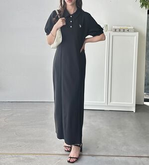 GeeRA（ジーラ）の「【Ｕ．Ｓ．ＰＯＬＯＡＳＳＮ】ポロ衿ワンピ―ス（その他ワンピース）」｜ブラックタイト