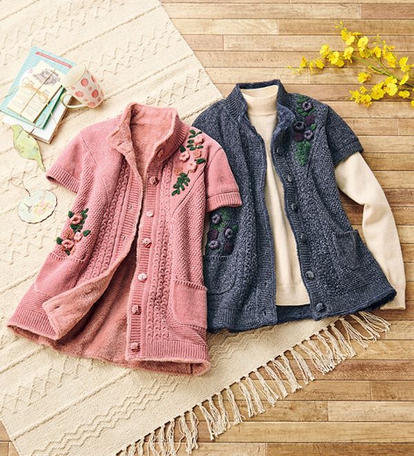 ルフラン（ルフラン）の「裏ボアモチーフニットベスト（ベスト）」｜詳細画像