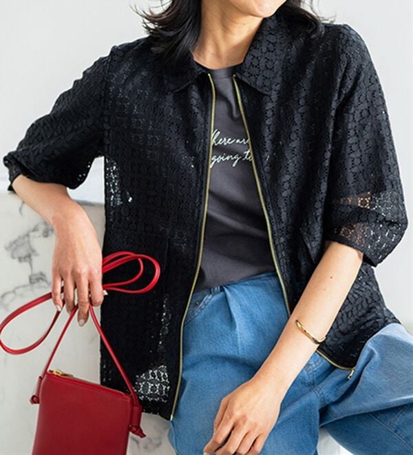 BELLUNA（ベルーナ）の「上品花柄レースジャケット（その他ジャケット）」｜詳細画像