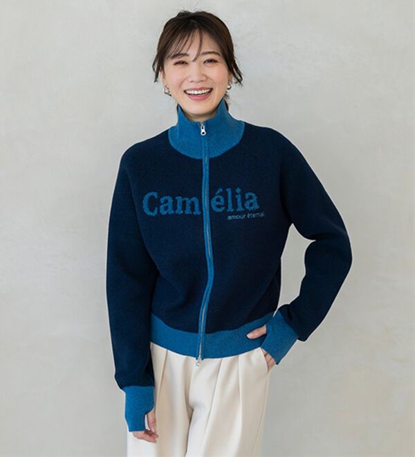 BELLUNA（ベルーナ）の「ジッパーロゴニットパーカー（その他ジャケット）」｜詳細画像