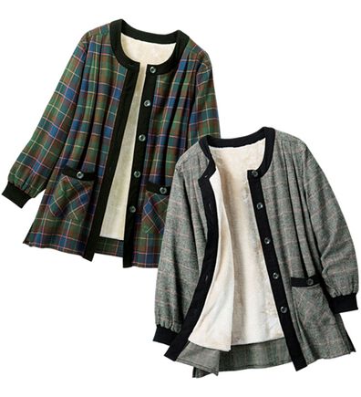 ルフラン（ルフラン）の「【２色組】まるで毛布！裏ファージャケット（その他ジャケット）」