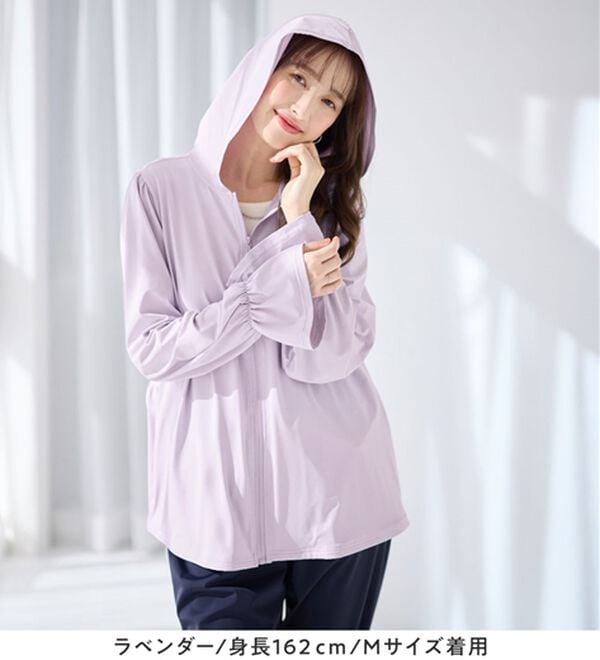 alotta（アロッタ）の「＜水陸両用＞紫外線カット！爽快ジップパーカー（パーカー）」｜詳細画像