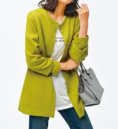 BELLUNA（ベルーナ）の「時短コーデ！ダンボール素材ロングカーデアンサンブル（アンサンブル）」