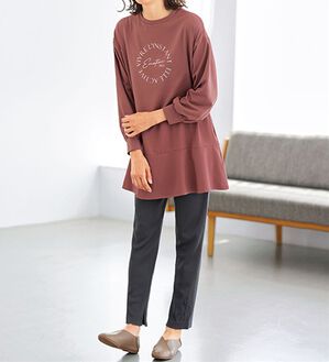 BELLUNA（ベルーナ）の「＜ＥＬＬＥ　Ａｃｔｉｖｅ＞なめらか裏起毛セットアップ（セットアップ）」｜ピンク系