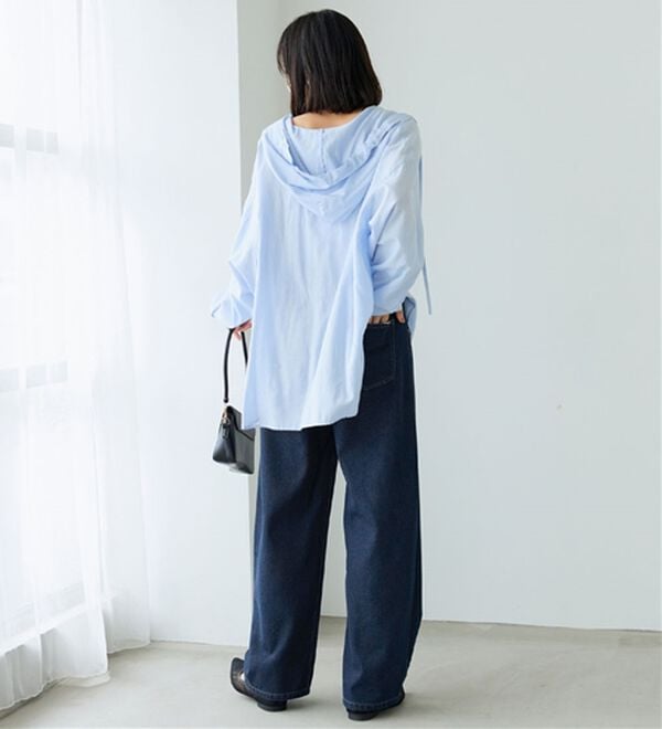 BELLUNA（ベルーナ）の「オシャレに見えるカーブデニムパンツ（ワイドパンツ・ガウチョ）」｜詳細画像