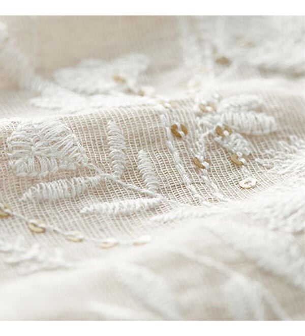 BELLUNA（ベルーナ）の「麻混素材刺しゅうオーバーブラウス（ブラウス）」｜詳細画像