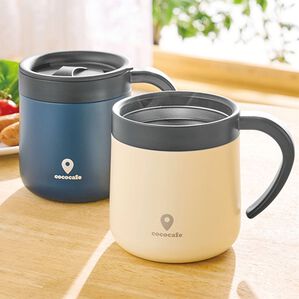 「蓋付真空二重マグカップ２色セット（その他キッチン用品）」｜1