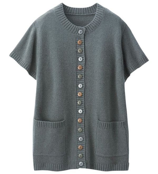 ルフラン（ルフラン）の「ウール１００％ニットベスト（ベスト）」｜グレー