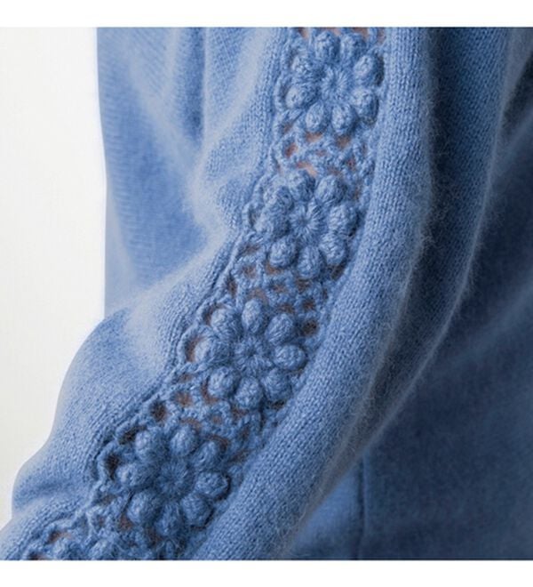 RANAN（ラナン）の「ウール混かぎ針ニットプルオーバー（ニット・セーター）」｜詳細画像