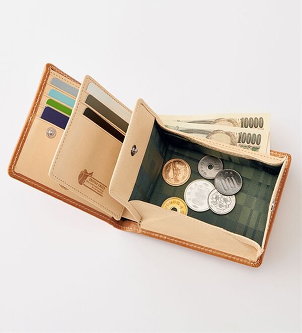 「英国ブライドルレザー二つ折り財布（メンズ財布・パスケース）」｜詳細画像