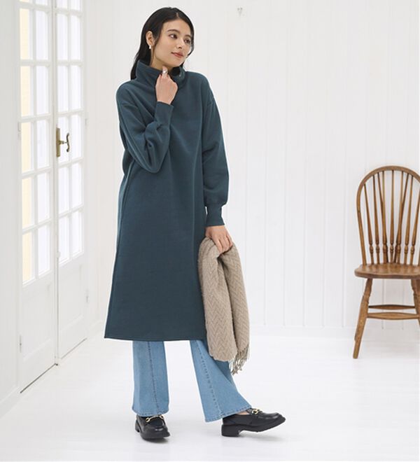 BELLUNA（ベルーナ）の「あったかキレイ！大人のこだわりワンピース（カットソーワンピース）」｜詳細画像