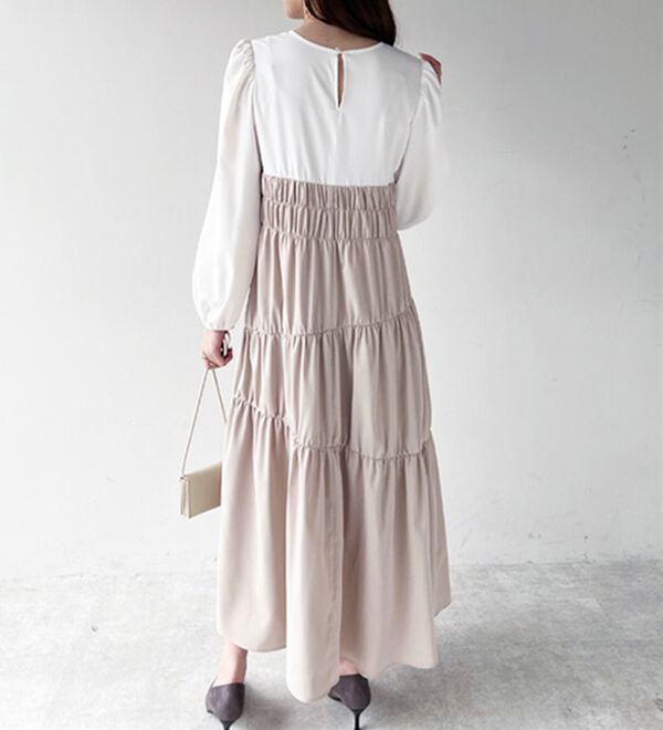 GeeRA（ジーラ）の「オケージョンにも対応！コルセット風デザインワンピ（その他ワンピース）」｜詳細画像