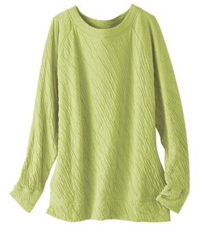 BELLUNA（ベルーナ）の「綿１００％柔らか接結プルオーバー（カットソー）」｜ライム