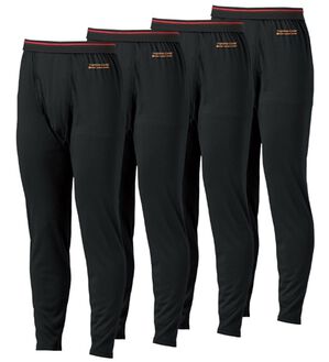 「【４枚組】サーモケア（Ｒ）綿混裏起毛ロングタイツ（メンズ靴下・タイツ）」｜ブラック4枚組