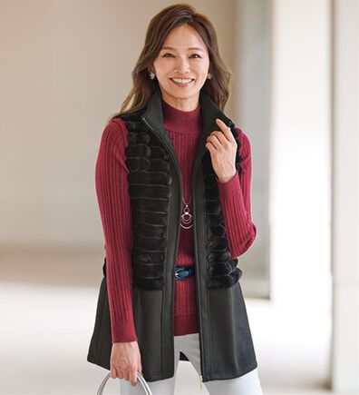 BELLUNA（ベルーナ）の「エコファー切替デザインベスト（ベスト）」