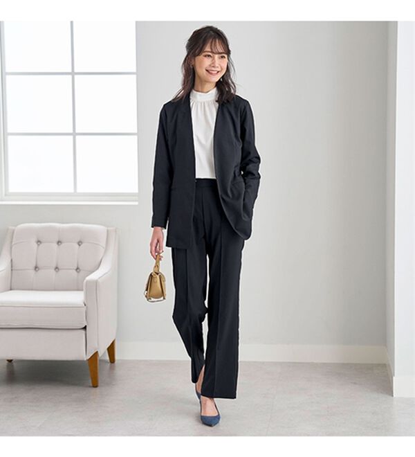 BELLUNA（ベルーナ）の「【４点セット】＜５つのラクが嬉しい！＞洗える！ストレッチ素材４点セットスーツ（その他スーツ）」｜詳細画像