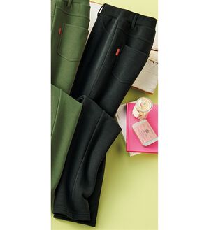 ルフラン（ルフラン）の「ピッタリしない裏側毛布な美脚パンツ（フルレングスパンツ）」｜黒