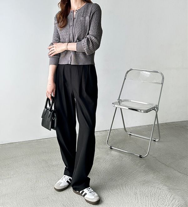 GeeRA（ジーラ）の「【再入荷】オンオフ着られる！カーブパンツ（フルレングスパンツ）」｜詳細画像