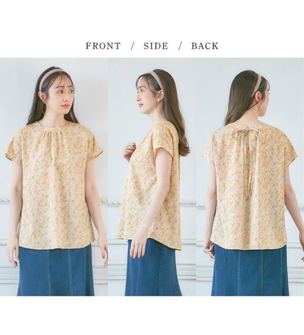 alotta（アロッタ）の「小花柄ギャザーブラウス（ブラウス）」｜詳細画像