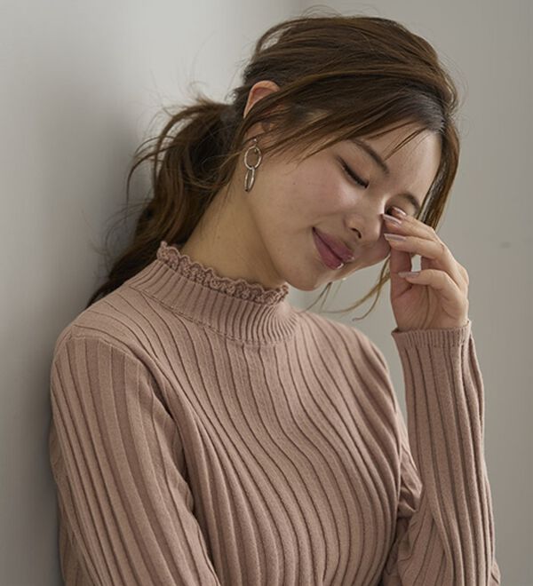 BELLUNA（ベルーナ）の「ウール入りウォッシャブルセーター（ニット・セーター）」｜詳細画像