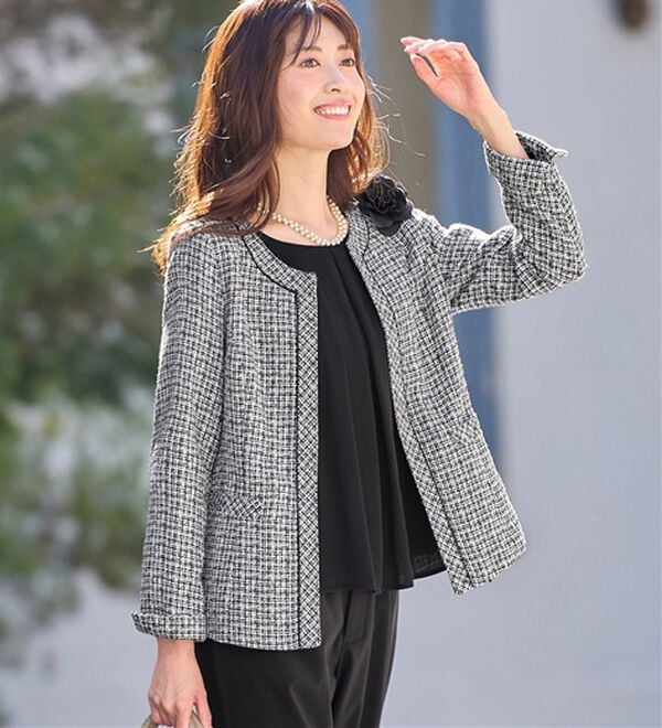 alotta（アロッタ）の「【４点セット】入学式卒業式に！ママに嬉しい洗えるパンツスーツ＜７号～２３号＞（パンツスーツ）」｜詳細画像