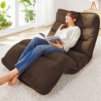 iellio（イエリオ）の「ＮＥＷ収納簡単低反発もこもこ座椅子＜１人掛け・リクライニング・フロアチェア・ごろ寝マット・ロングマット・長座布団＞（座椅子）」