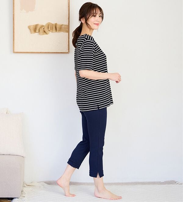 LAVIENNE（ラヴィエンヌ）の「綿１００％着回し自在パンツ（クロップドパンツ）」｜詳細画像