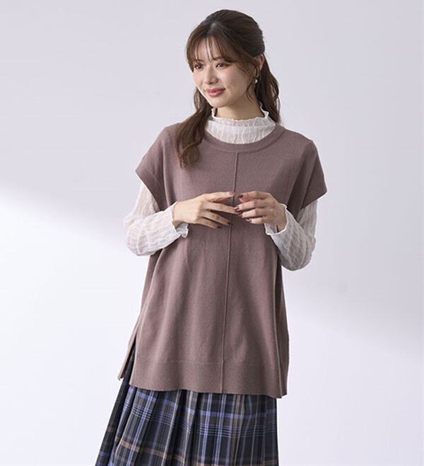 BELLUNA（ベルーナ）の「着回し自在！ニットベストアンサンブル（アンサンブル）」｜詳細画像