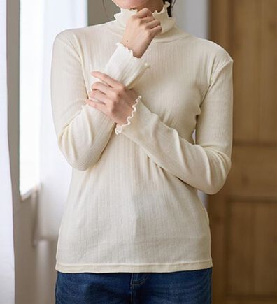 LAVIENNE（ラヴィエンヌ）の「着回し力抜群！綿１００％着映えリブインナー（肌着・インナーウェア）」