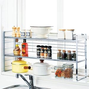 「【４／３０まで早割】出窓で使える２段シェルフ（キッチン整理用品）」｜1