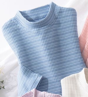 ルフラン（ルフラン）の「日本製テレコボーダープルオーバー（カットソー）」｜ネイビー