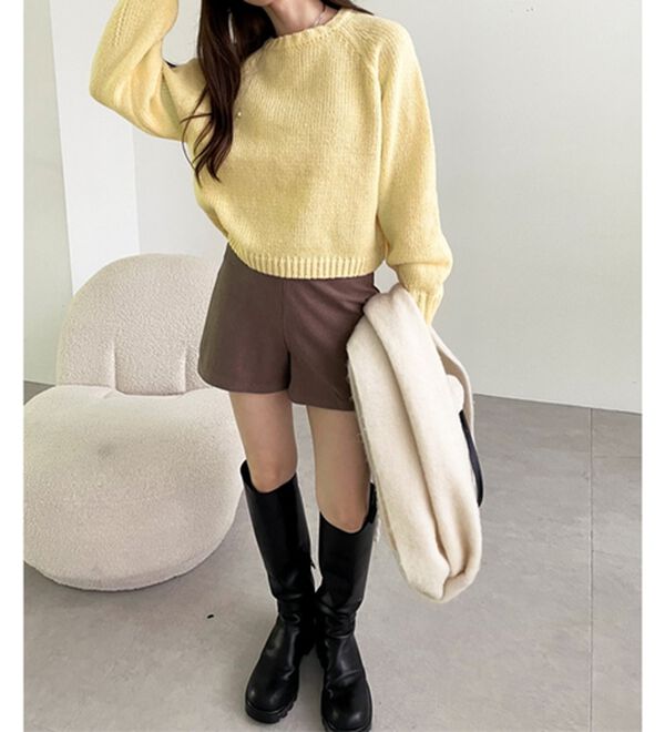 GeeRA（ジーラ）の「ボリュームスリーブショートニット（ニット・セーター）」｜詳細画像