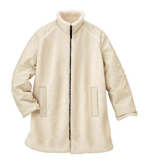 VINNO（ヴィノ）の「ボア切替リバーシブルコート（ロングコート）」｜詳細画像